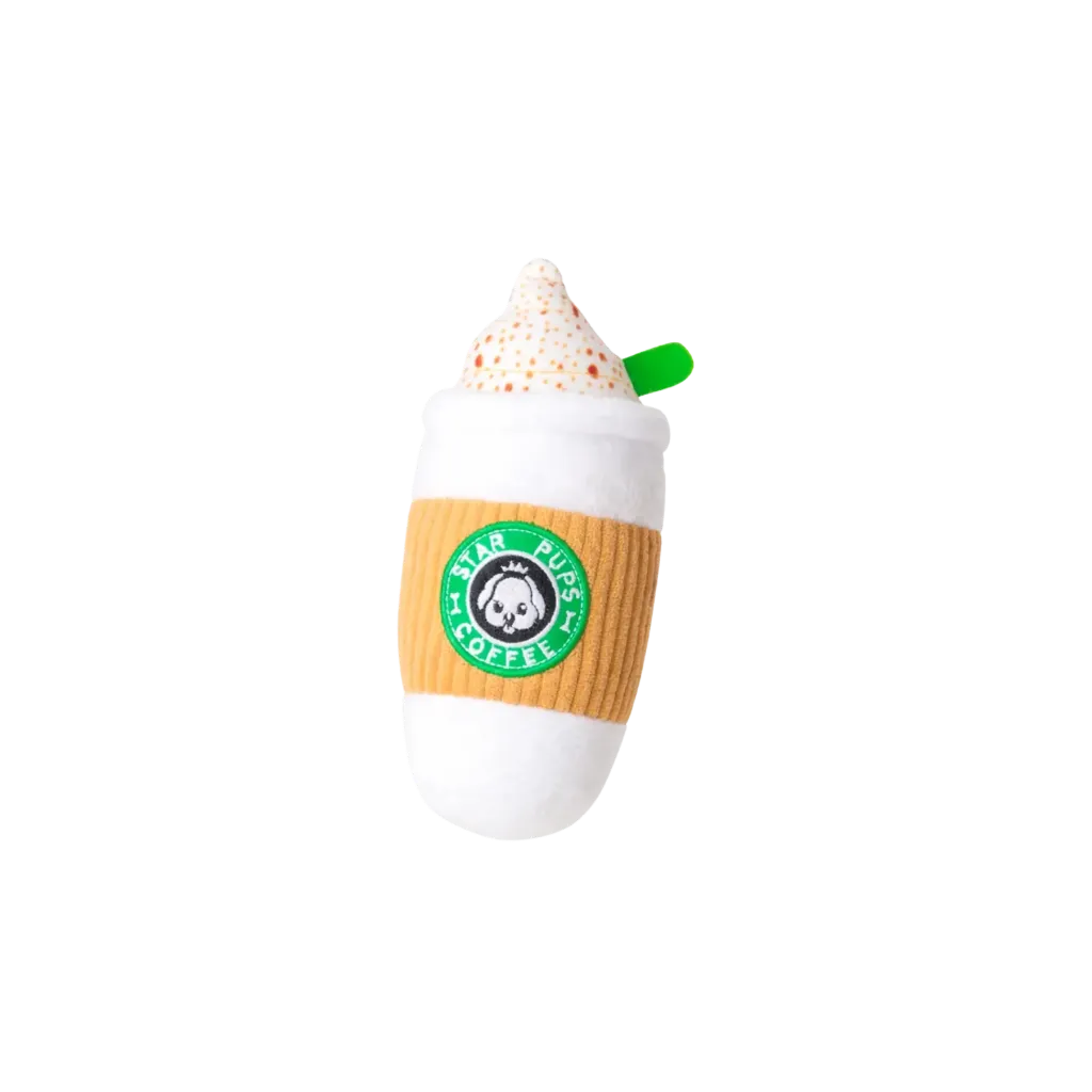 Penny Paws Star Pups Coffee Dog Toy