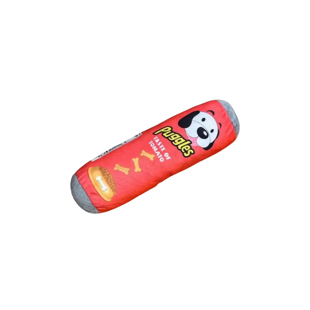 Penny Paws Puggles Plush Dog Toy (Red)