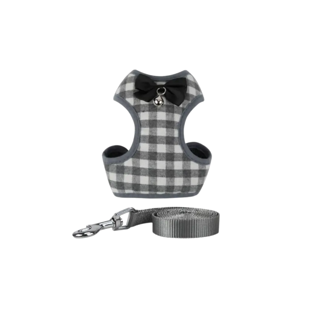 Penny Paws Pet Harness Leash w/Bell - Medium (Black)