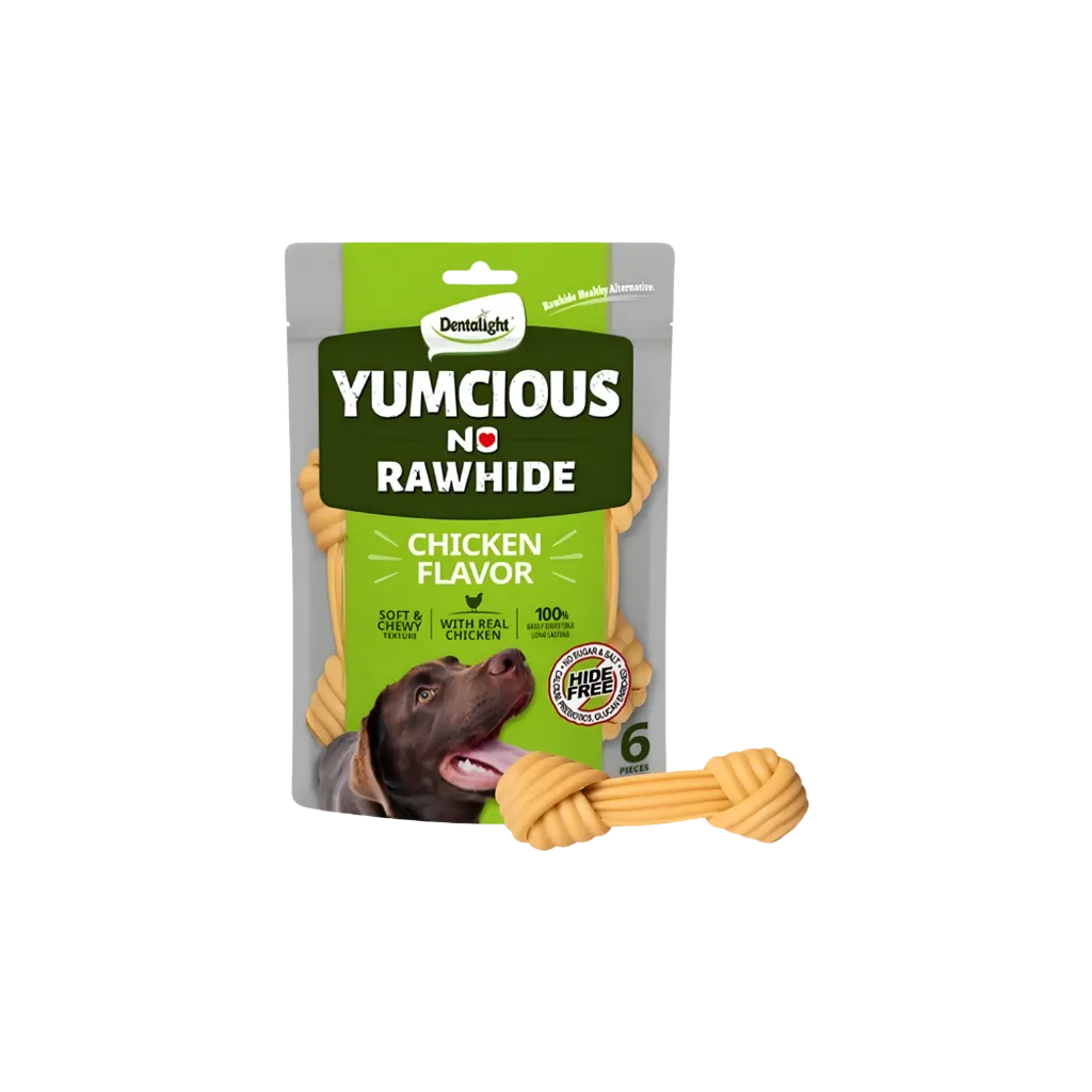 Dentalight Yumcious No Raw Hide Bone Dog Chews - 200gx6