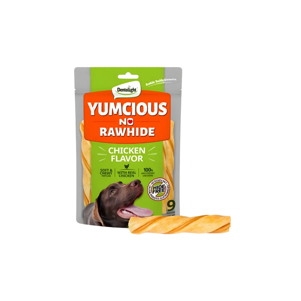 Dentalight Yumcious No Raw Hide Sticks Dog Chews - 200gx9