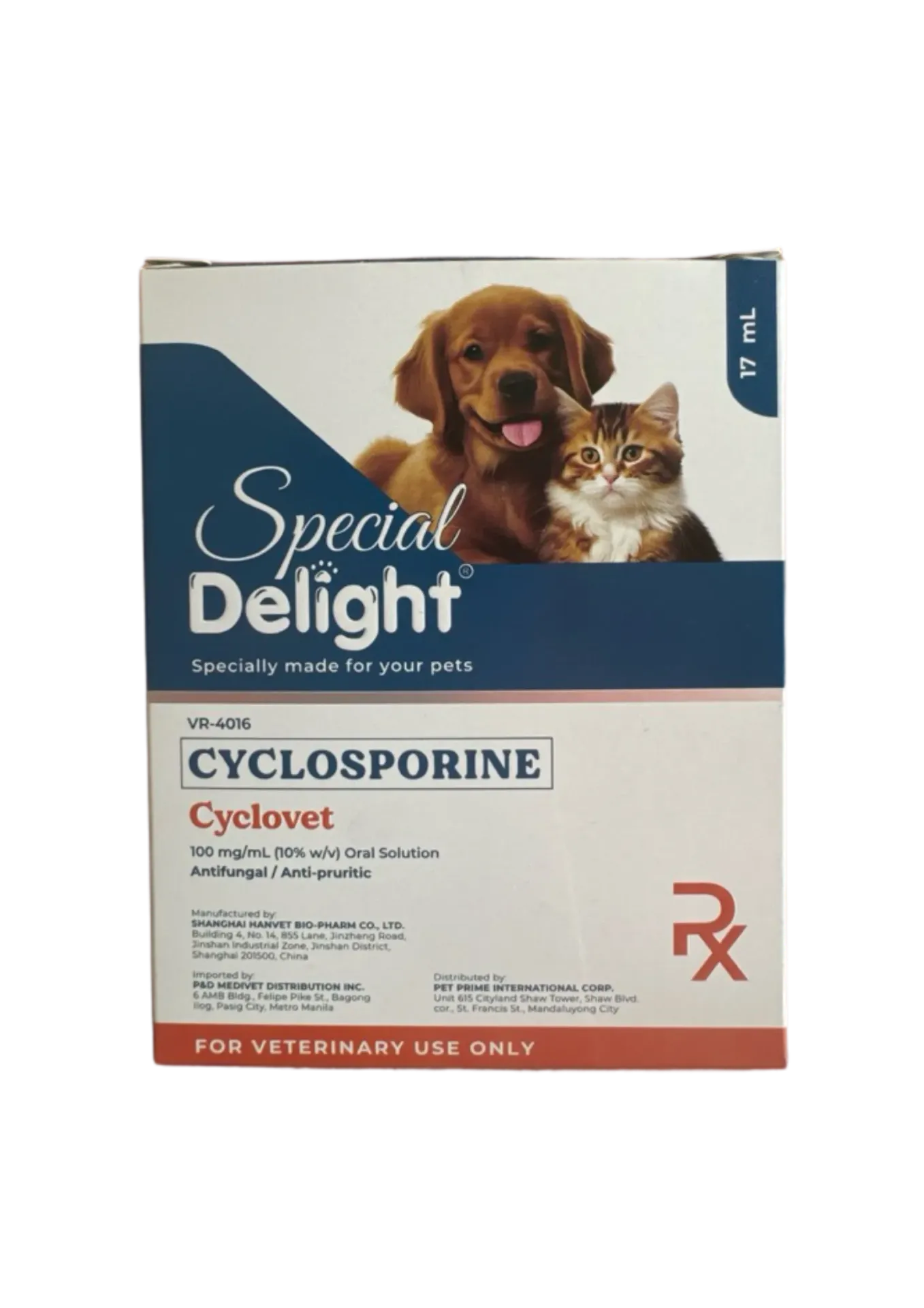 Special Delight Cyclovet (Cyclosporine) - 17ml